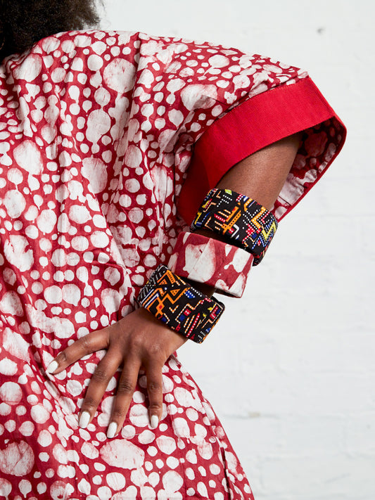 African Print Bangle - Didi Set