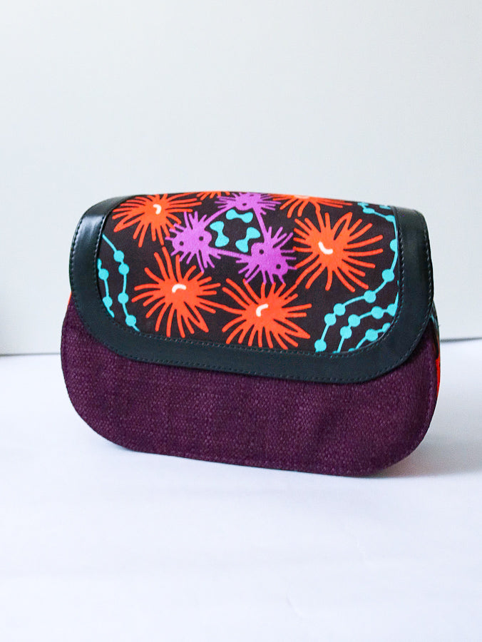 African Print Crossbody Bag - Galaxy Jute