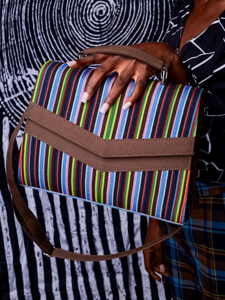 AFRICAN STYLE HANDBAG - WANI ASOOKE STRIPES