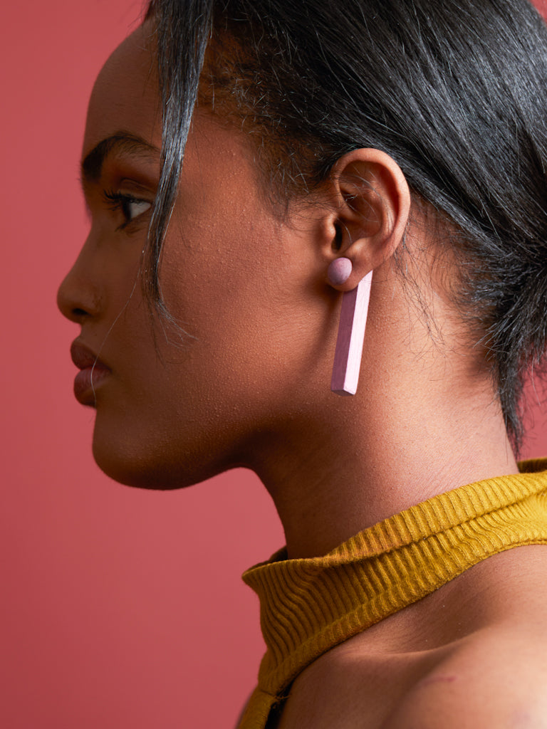 African Style Earrings - Bao Lilac