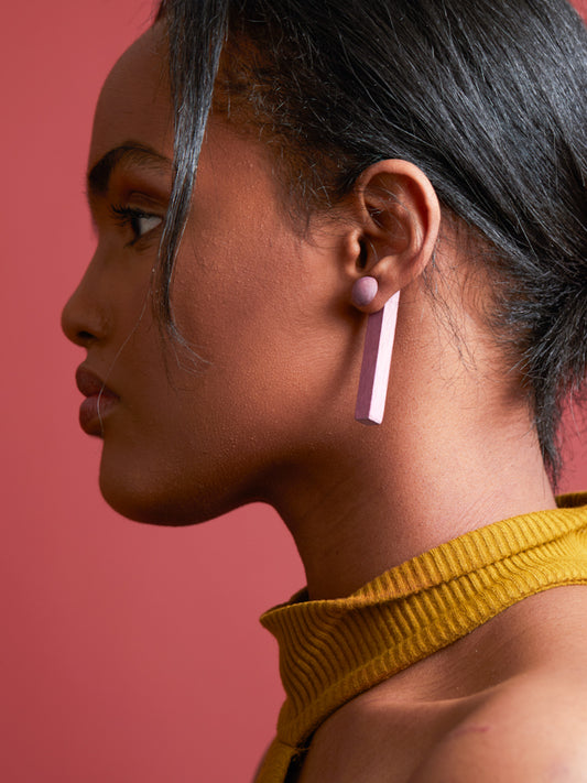 African Style Earrings - Bao Lilac