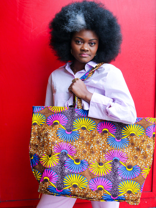 African Print Tote Bag - Dak Maxi