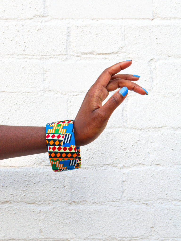 African Print Bangle - Didi Set