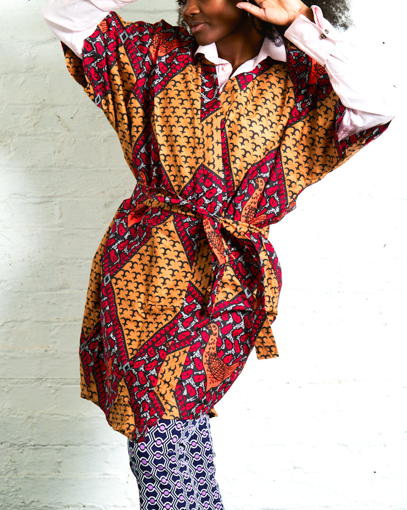 African Print Kimono - Mixed Print