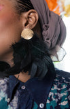 Black fur earing - Cecefinery.com