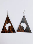 Coconut shell African Map Earrings - Cecefinery.com