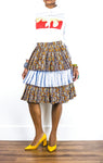 DRESSATON African Prints multi layered skirt - African Fashion -Cecefinery.com- Eco friendly Fashion- African Jewellery