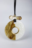 NOUVELLE LONDON WHITE AND AMBER MARBLE - African Fashion -Cecefinery.com- Eco friendly Fashion- African Jewellery