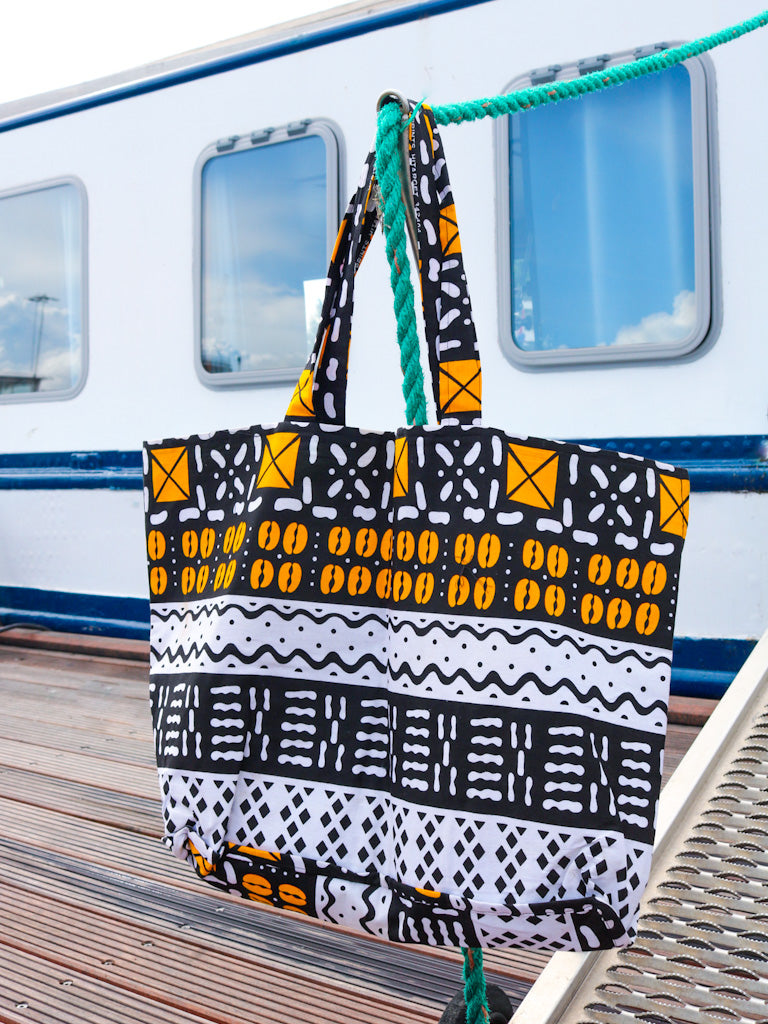 African Print Tote Bag - MAXI DAK - MIXED AZTEC