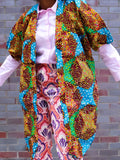 Didi Kimono- Blue pixel - Cecefinery.com
