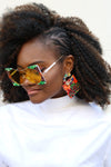 Colourful Gem Adire Earrings - Cecefinery.com