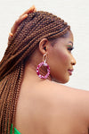 Didi drop earrings -Pink - Cecefinery.com
