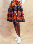 Didi skirt- Brown Afrikana - Cecefinery.com