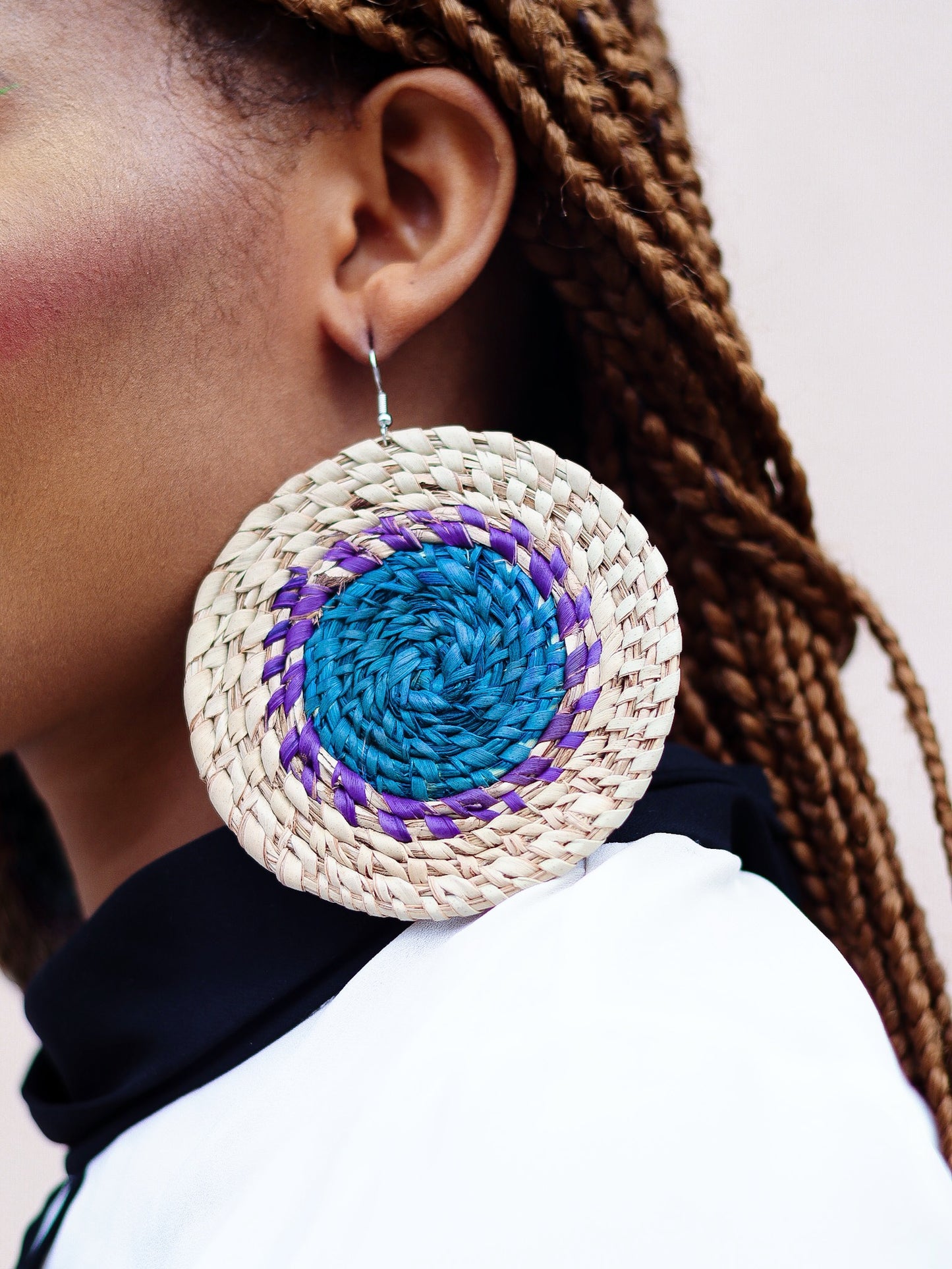 Rattan Solar  earrings - Cecefinery.com