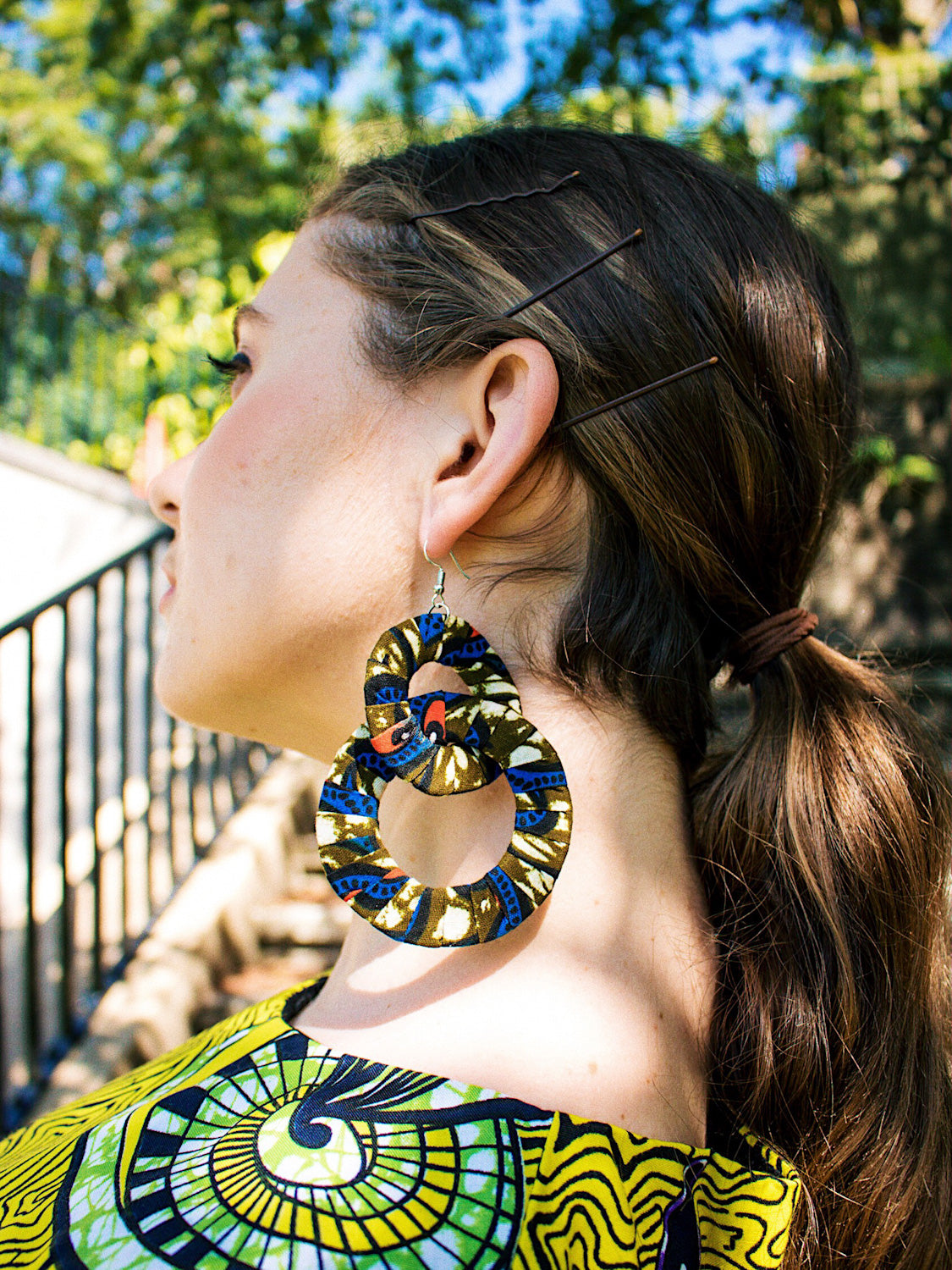 Loop Wax prints earrings- Red - Cecefinery.com